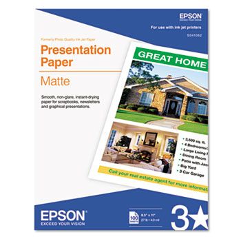 Epson Presentation Paper Matte S041062 8.5