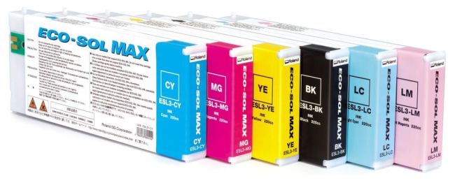 Roland ESL3-4BK ECO-SOL MAX Black Ink Cartridge 440ml