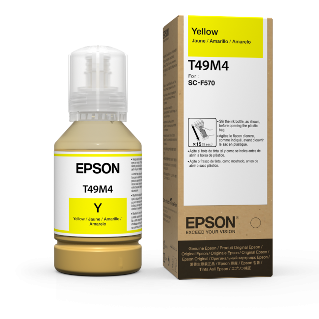 Epson T49m4 Yellow Ink Bottle 140ml For Surecolor F570 Epson T49m4 Yellow Ink Bottle 140ml For Surecolor F570